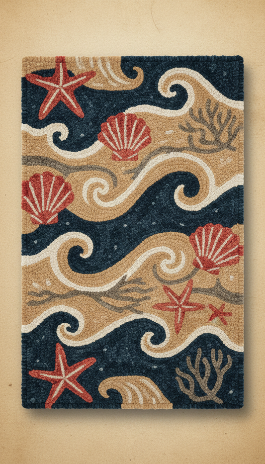 Heritage Coastal Hooked Wool Rug